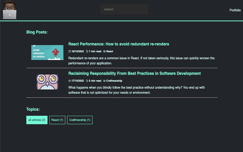 a picture of a blog project