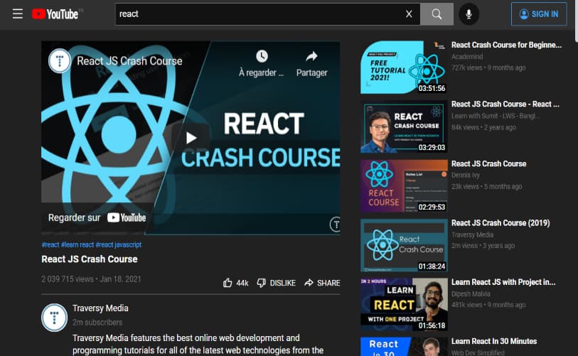 a picture of a youtube-clone project